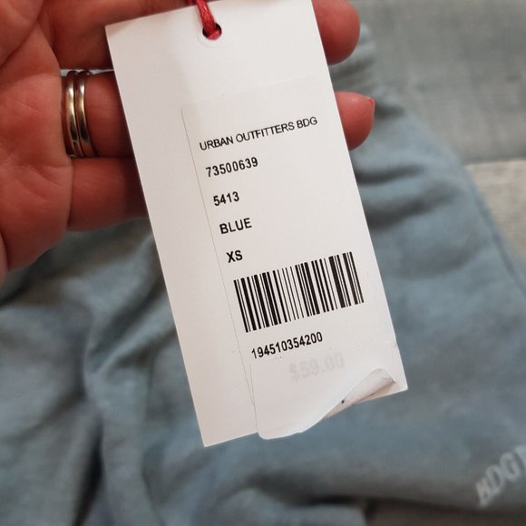 Urban Outfitters BDG Joggers Jogging Bottoms XS UK 6 Light Blue Unisex BNWT - Picture 7 of 11